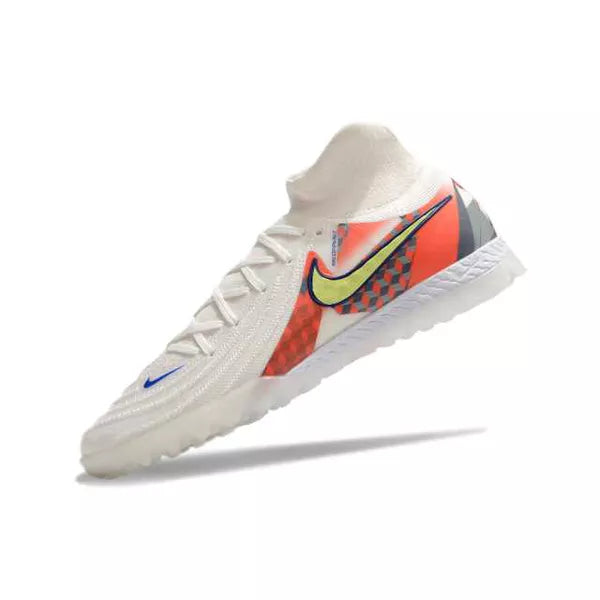 Chuteira Society Nike React Phantom (TF) - Branco/Colorido