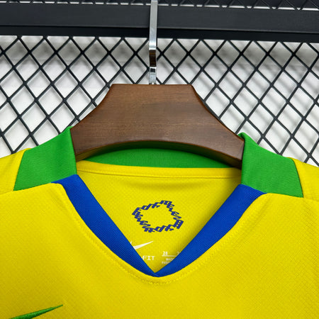 Conjunto Infantil Brasil 25/26 Home Jersey