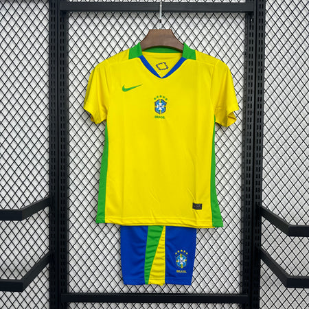 Conjunto Infantil Brasil 25/26 Home Jersey