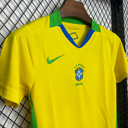 Conjunto Infantil Brasil 25/26 Home Jersey