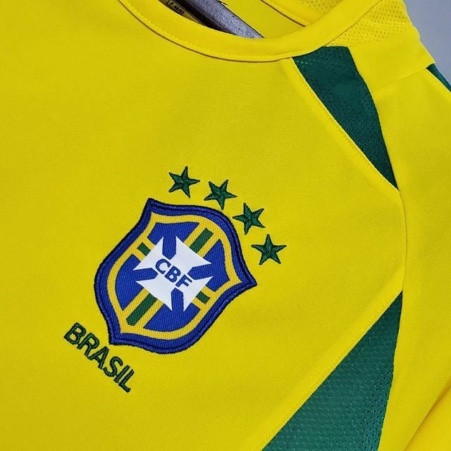 Camisa Retrô Seleção Brasileira Home I 2002 - Copa Do Mundo
