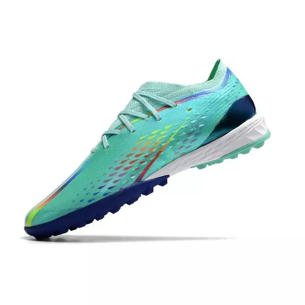 Chuteira Society Adidas Lightstrike (TF) - Azul/Colorida