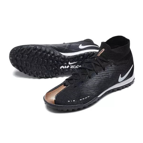 Chuteira Society Nike Air Zoom Mercurial (TF) - Preta e Cobre - Botinha