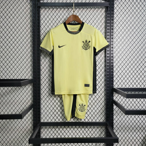 Conjunto Infantil Corinthians Third Away 23/24 - Amarelo/preto