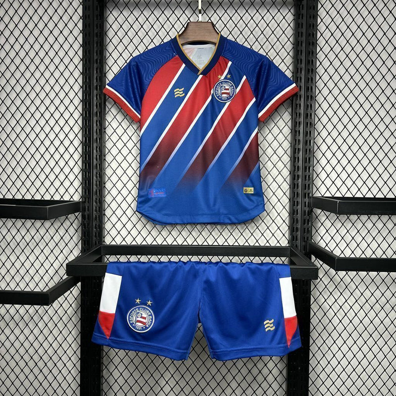 Conjunto Infantil Bahia II 24/25 - Azul/Vermelho
