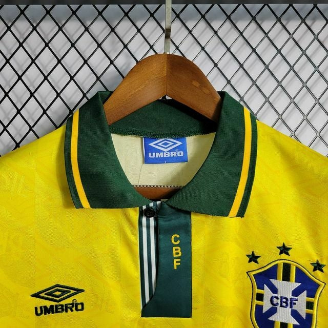 Camisa Brasil Home I 1993 - Amarela - Retrô Masculina