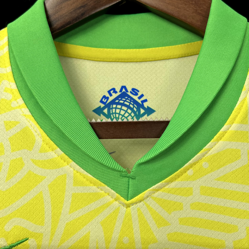 Camisa Seleção Brasil 25/26 - Amarela - Torcedor Masculina (Com estrelas)