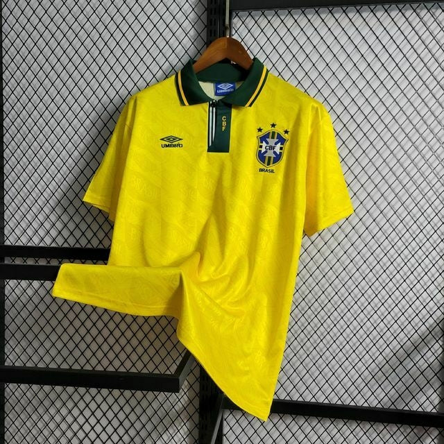 Camisa Brasil Home I 1993 - Amarela - Retrô Masculina