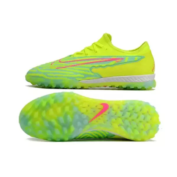 Chuteira Society Nike Phantom (TF) - Verde com Rosa