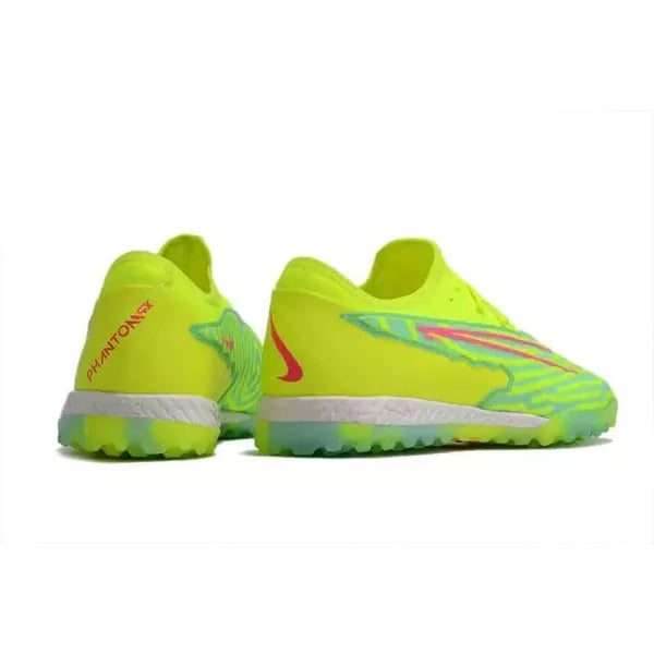 Chuteira Society Nike Phantom (TF) - Verde com Rosa