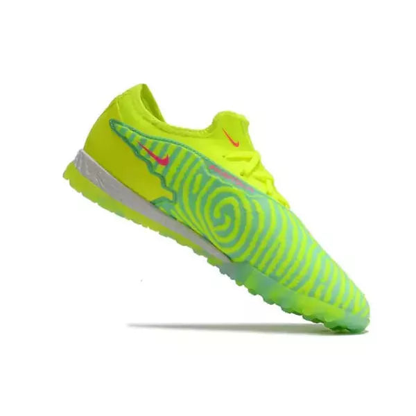Chuteira Society Nike Phantom (TF) - Verde com Rosa
