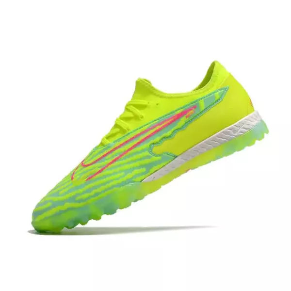Chuteira Society Nike Phantom (TF) - Verde com Rosa